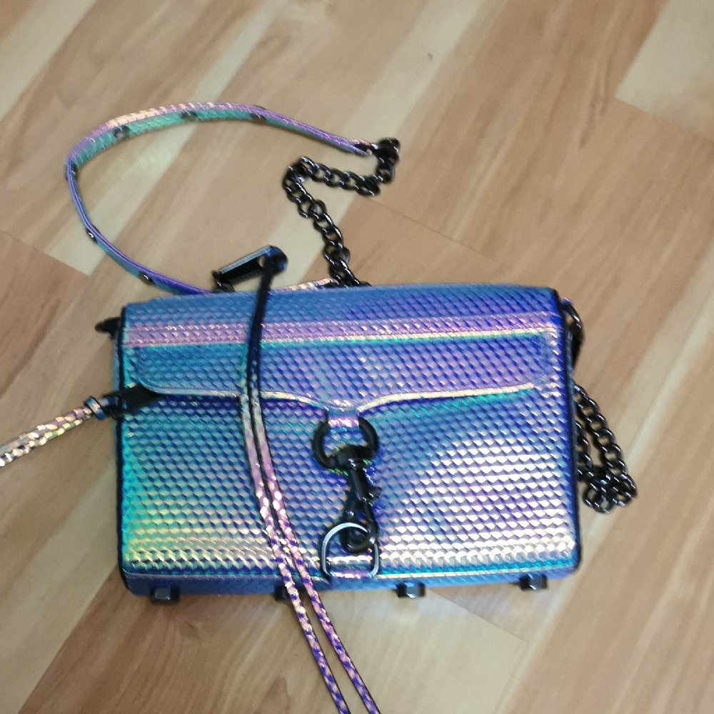 Rebecca Minkoff Holographic Chain Crossbody Bag